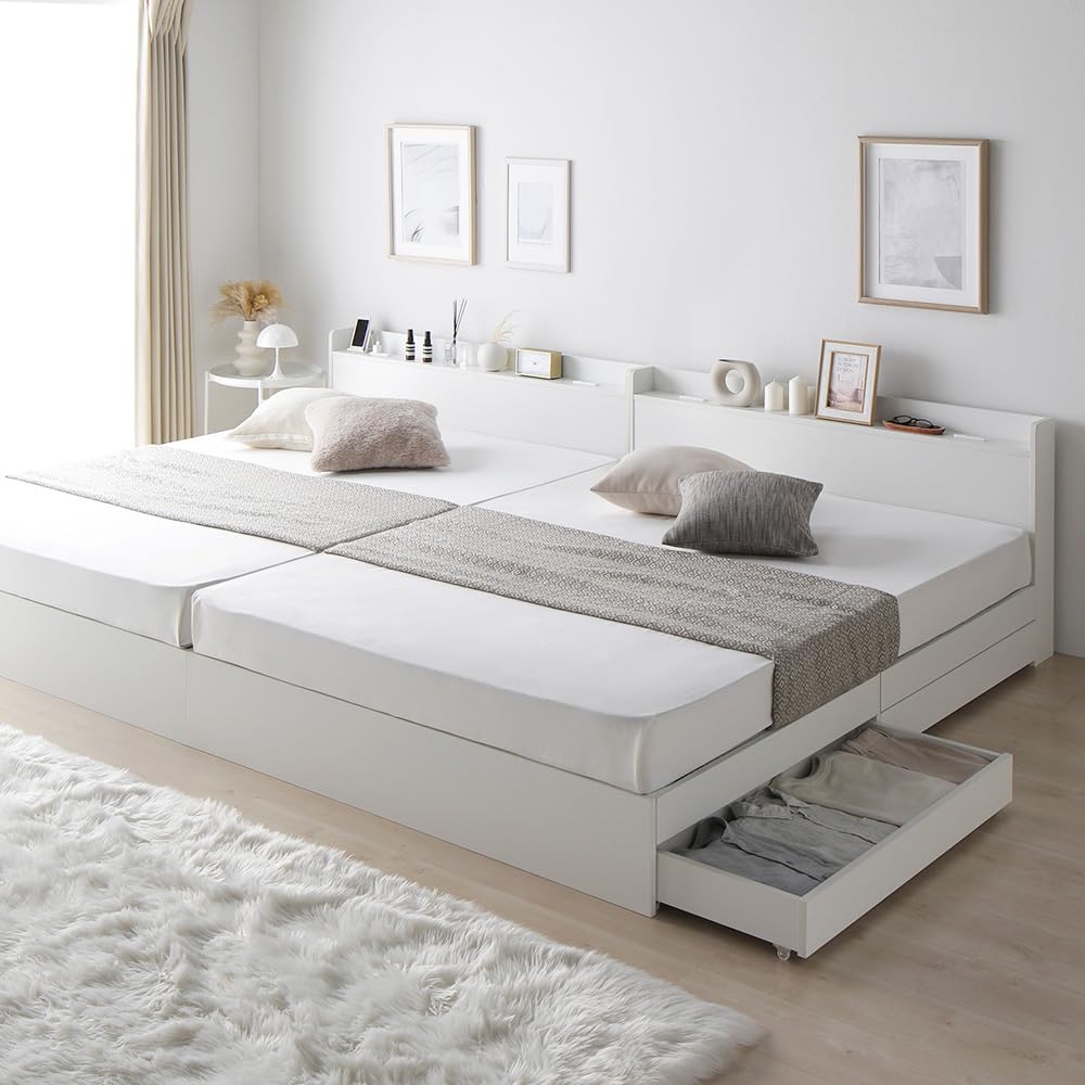 Amazon｜RASIK ベッド ワイドキング240(セミダブル+セミダブル